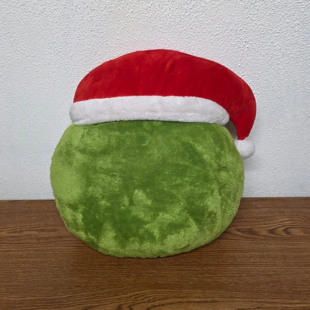 Home Decor Plush Grinch Santa Claus Pillow - Size 18